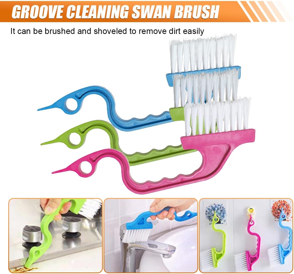 26PCS Crevice Cleaning Brush Set, Hard Bristle Tools for Tile Grout, Window Tracks, Bathroom/Kitchen Deep Cleaning – Versatile Brushes for Tight Gaps, Sinks, Toilets & Narrow Spaces