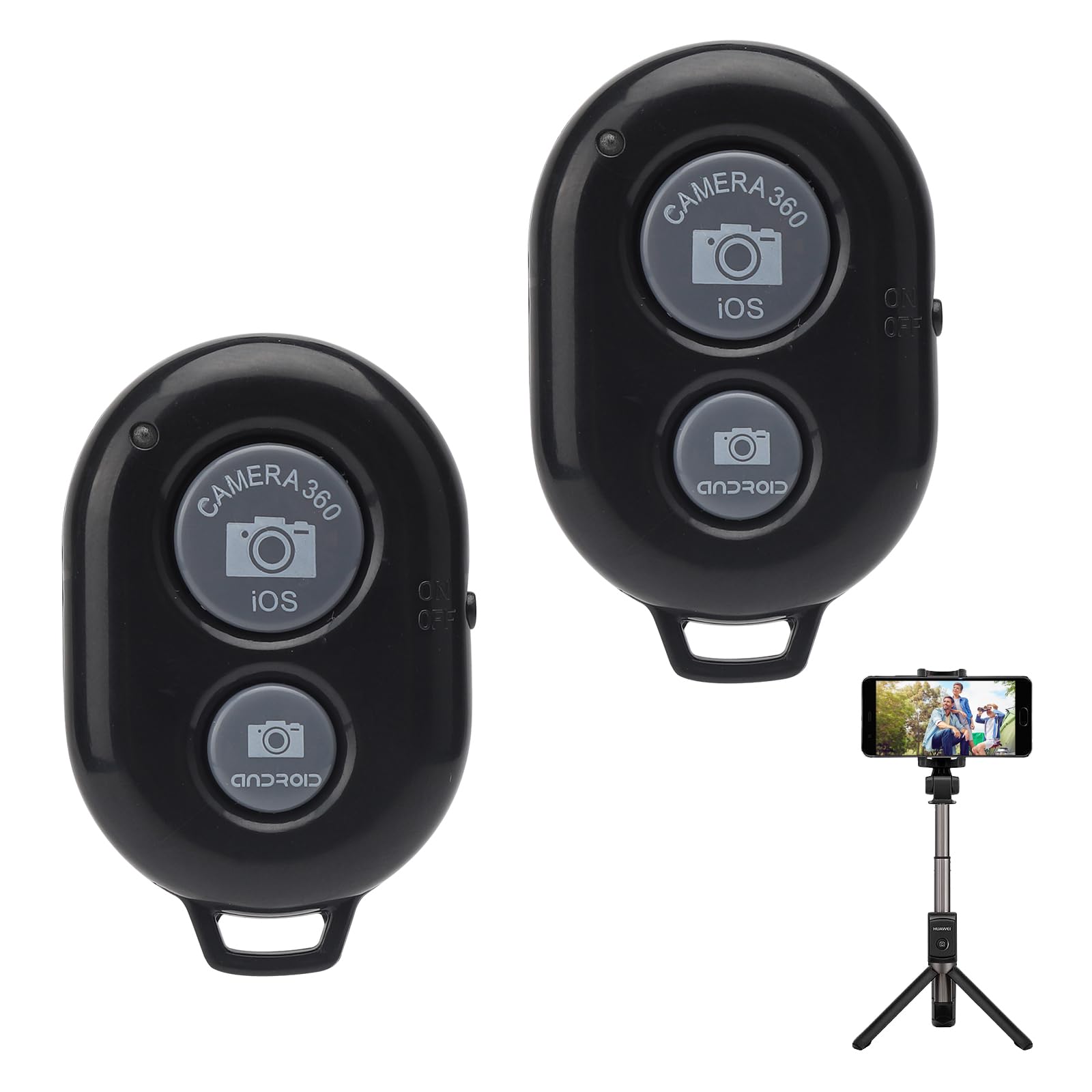 Pilot zdalnego sterowania Bluetooth, 2 sztuki, zdalny wyzwalacz, uniwersalny wyzwalacz telefonu komórkowego