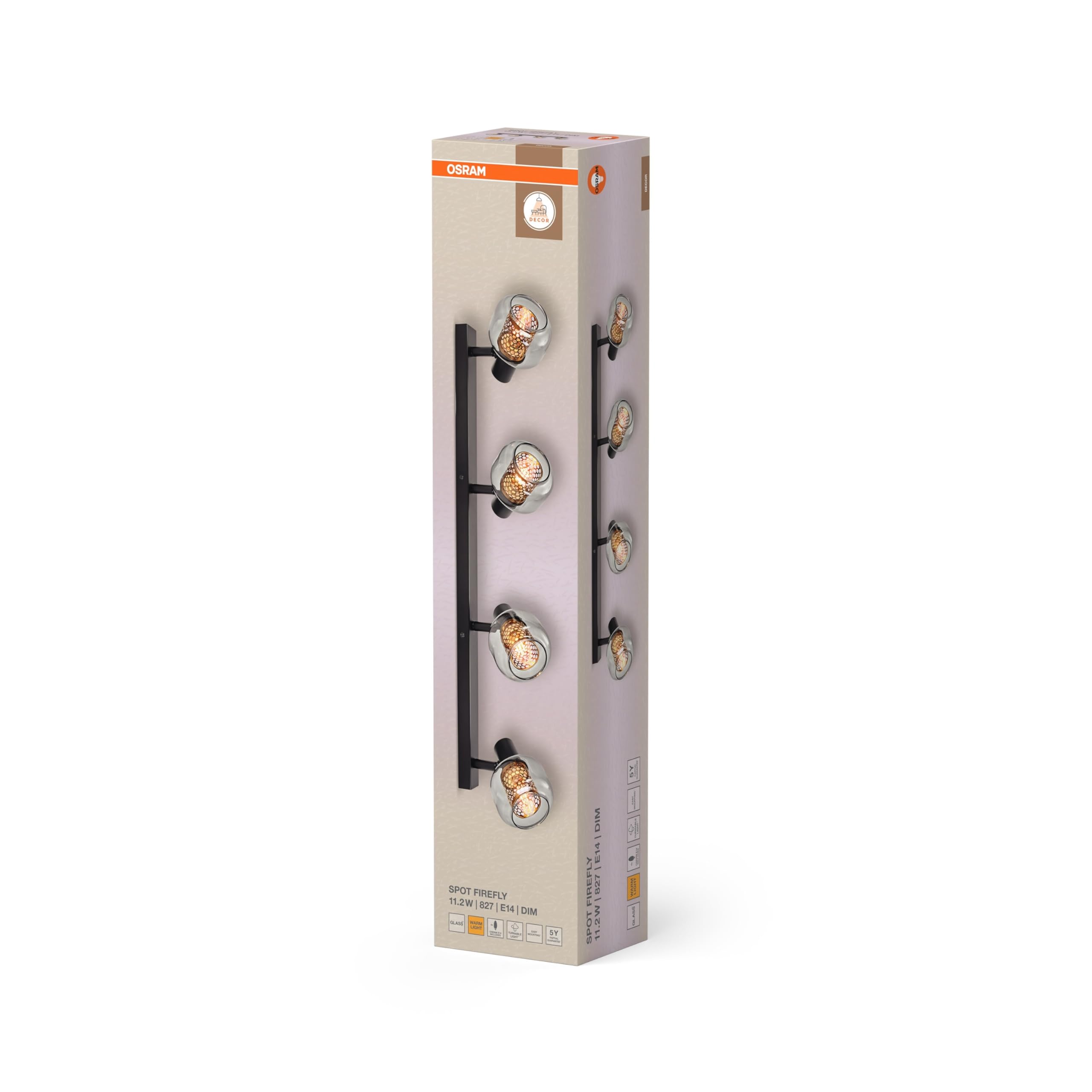 Osram DECOR Spot Firefly Applique murale, 4 x 2,8 W, E14, 1000 lm, 2700 K,