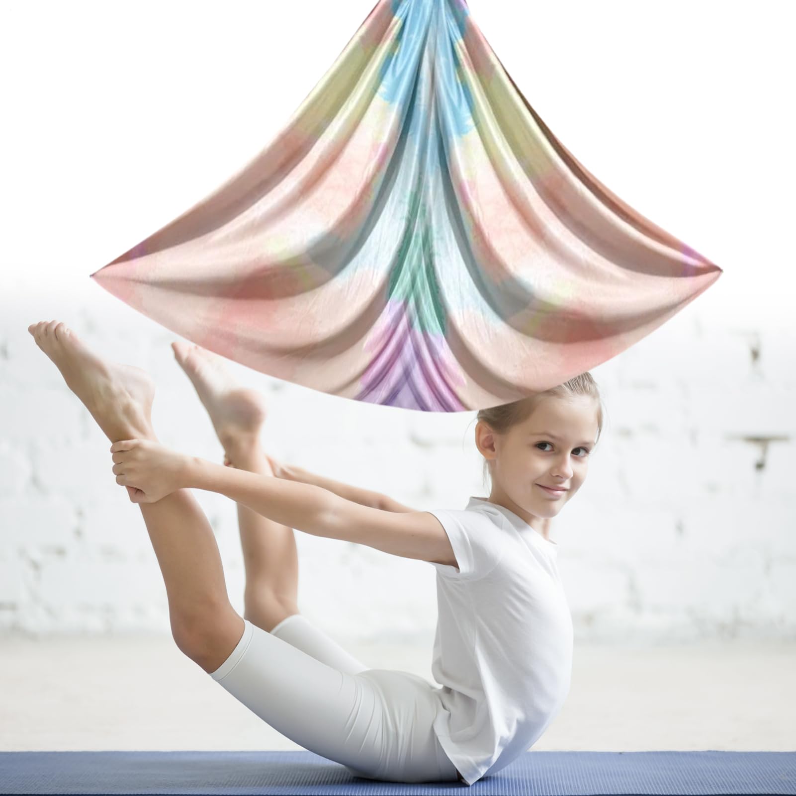 Yoga Schaukel,Seiden Yoga Set | Leichtes Dehnbares Hängetuch Für Erwachsene Indoor Outdoor Home Gym Training