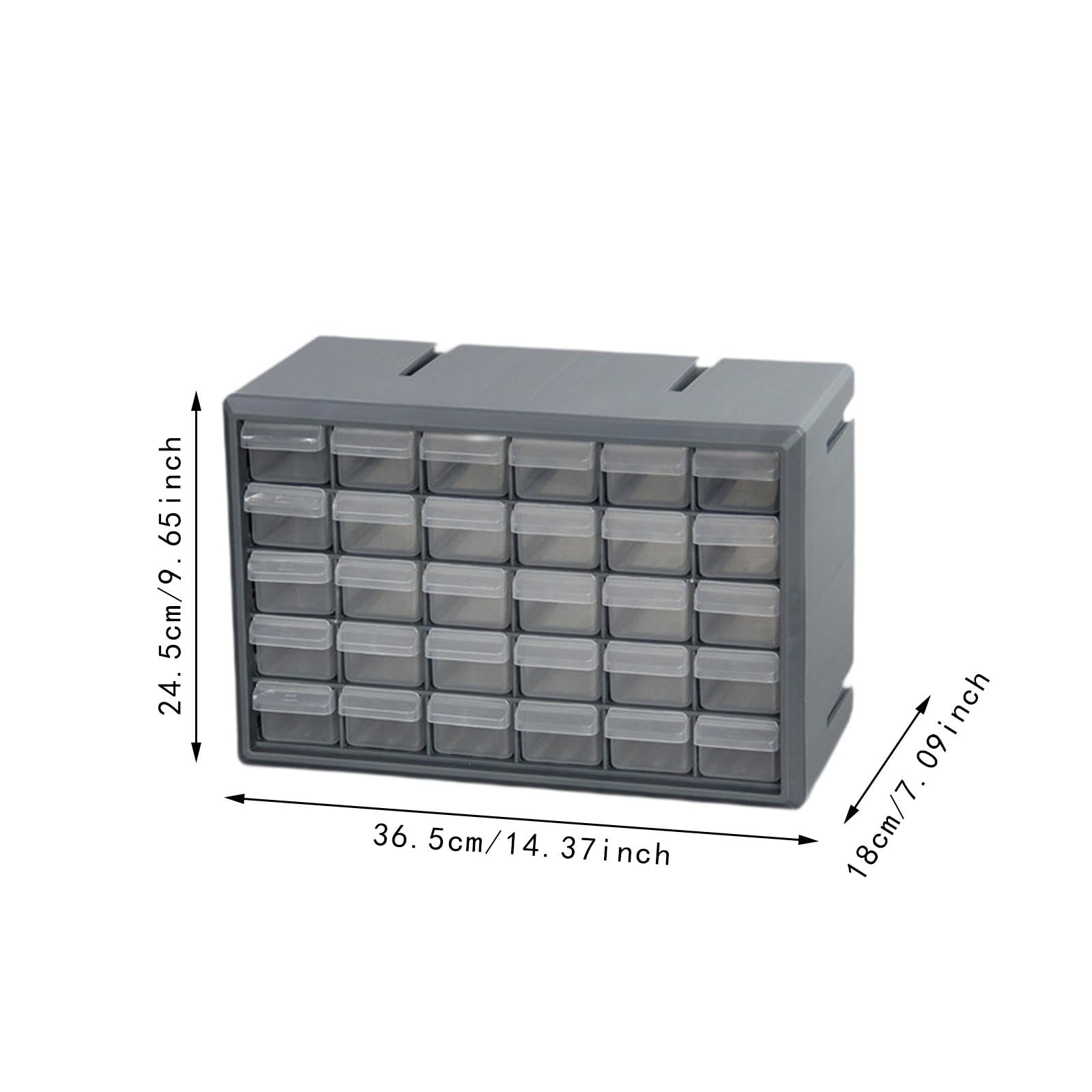 Organisateur de Bureau Cabinet de Rangement avec Tiroirs Diviseur Trays Séparateur PP Matériau Adapté pour Stockage D'Accessoires Rangement Au Bureau, Gris