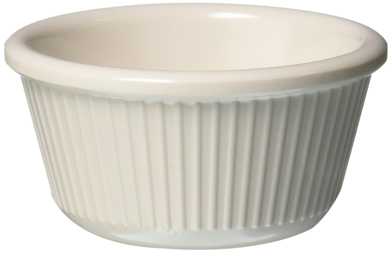 WincoFluted Ramekins, 3-Ounce, Bone, 12-Pieces