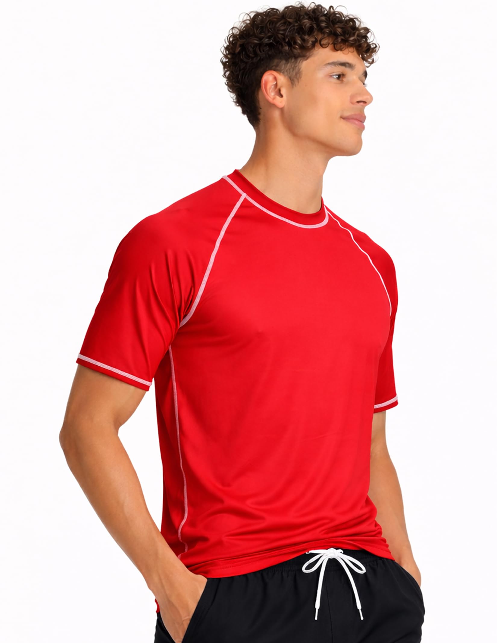 Liberty Imports Herren Kurzärmliges Uv-badeshirt Rash-Guard-Shirt