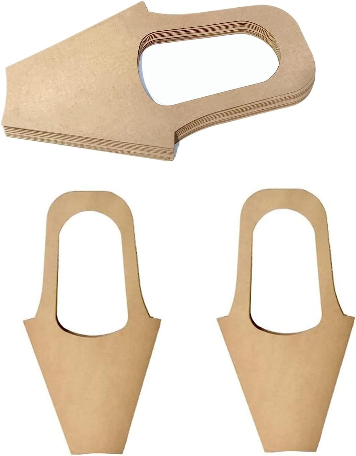 15pcs Kraft Paper Flowers Gift Bags Bouquets Bags with Handle Flowers Wrapping Gift Home Decoration (Medium)