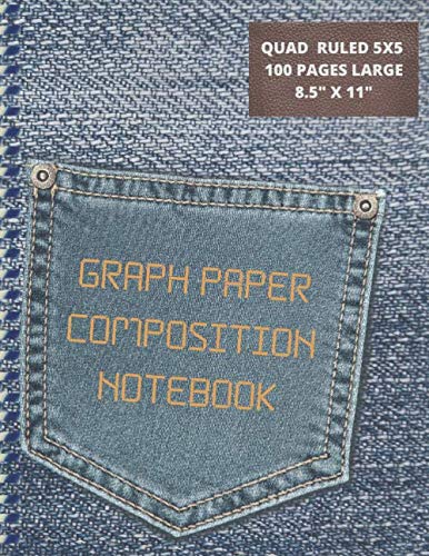 graph paper composition notebook: Quad Ruled 5x5 100 pages Large 8.5" X 11"