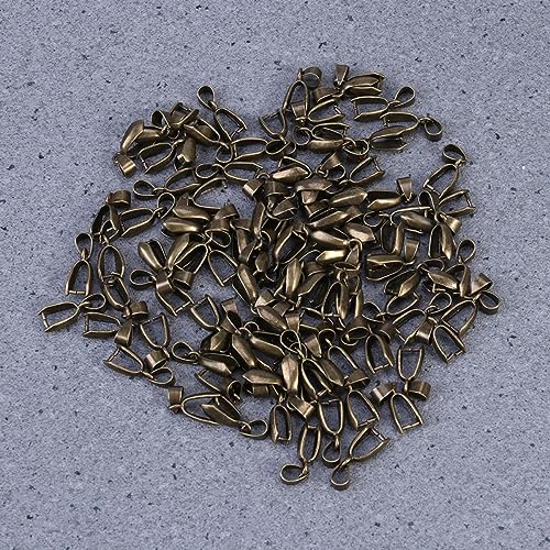 Uonlytech 50 Pièces Connecteurs de Pendentif Cuivre Bronze Bélières Clip Pince pour Fabrication de Bijoux Diy Accessoires pour Perles et Colliers