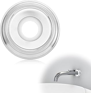 Metal Tub Spout Cover Ring, Spout Cover Bathroom Tub, 1-1/2 Inch ID And 3-5/8 Inch OD Bathtub Trim Plate Ring with Foam Gasket (Chrome)