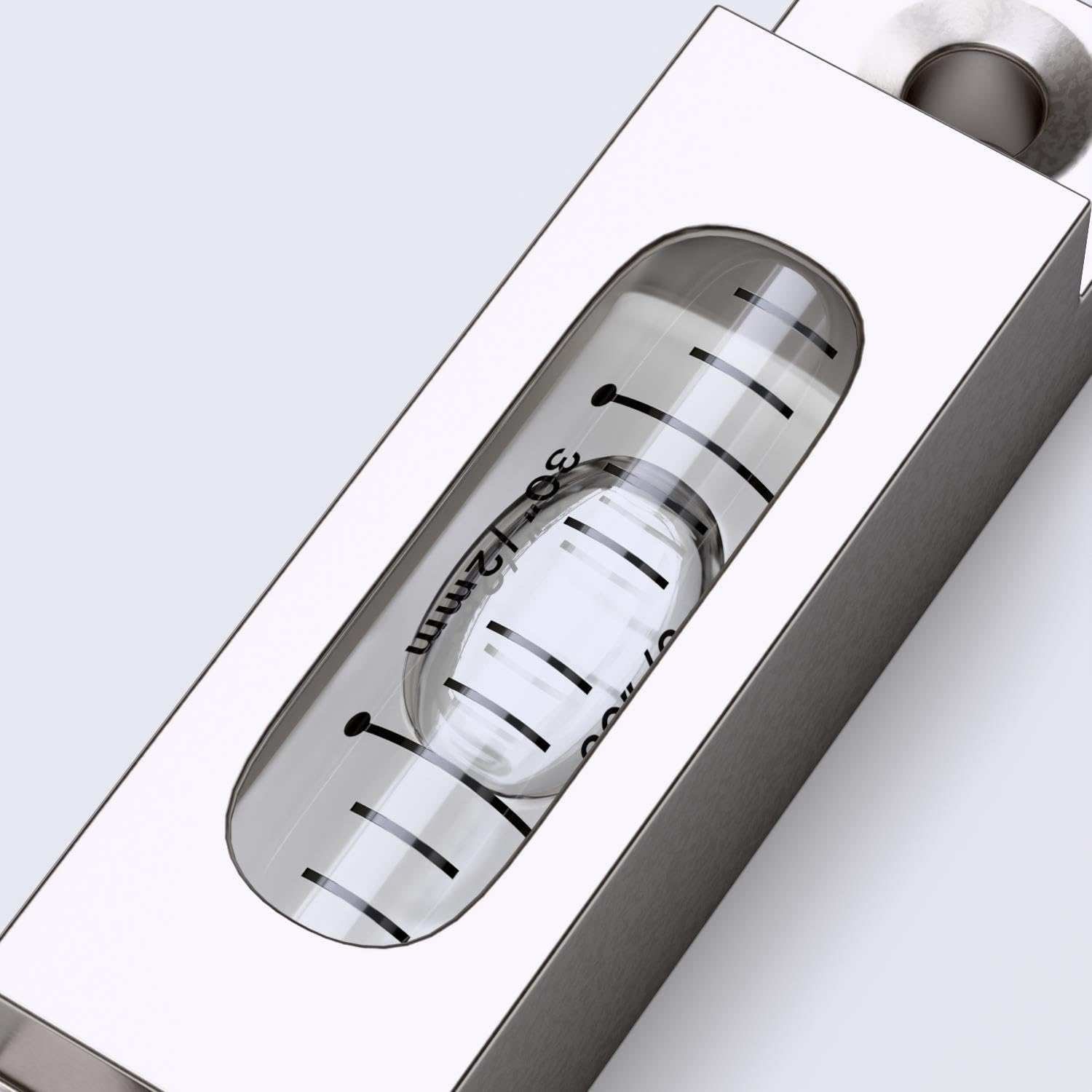 Nivel de precisión metálico, ampolla de repuesto para nivel de burbuja, ampolla tubular cilíndrica, sensibilidad precisa, MGV-661514-CS