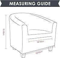 Vista 7 de HOTNIU Funda para silla de club, fundas para sillas de bañera para sillones, funda de sillón de alta elasticidad, protector de muebles para sala