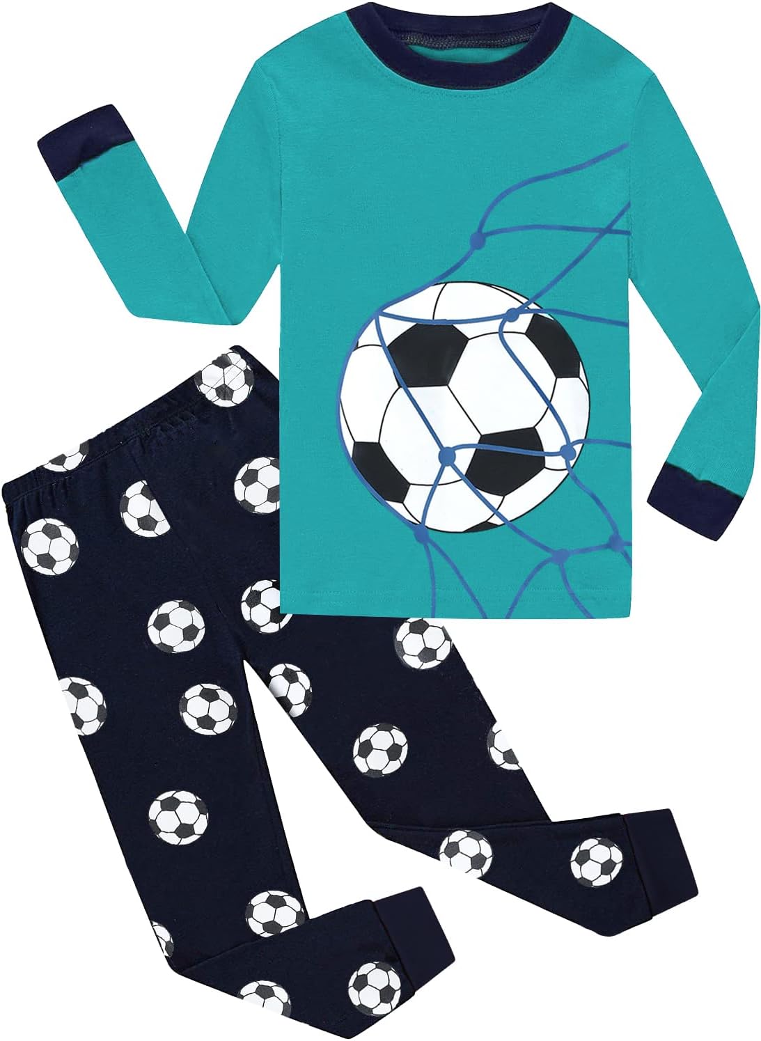 CM-Kid Little Boys Pajamas Toddler Boys Clothes Monster Truck Sleepwear Cotton 2 Pieces Pjs Kids Jammies Sets 2-7T