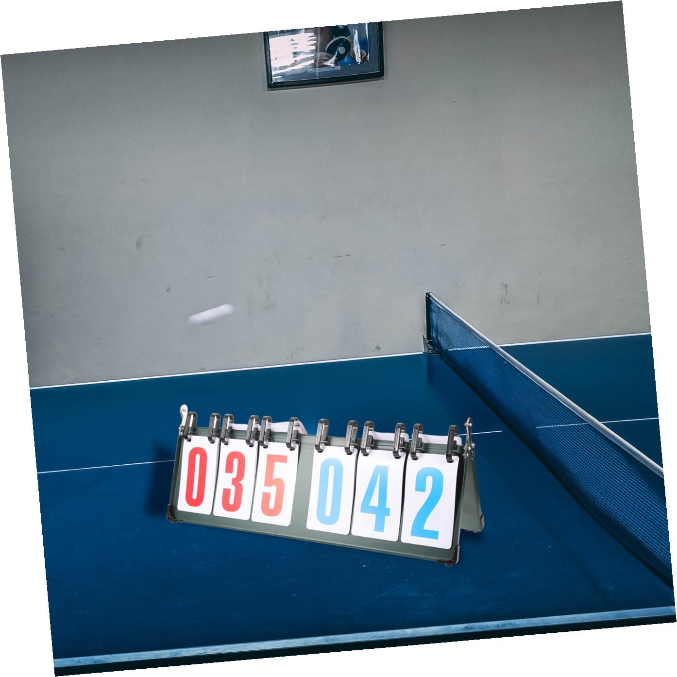 Kisangel Flip Scoreboard for Basketball Portable Scoring Board Aluminum Alloy Tennis Scorekeeper for Net