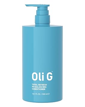 Oli G Total Refresh pH Balancing Hair Conditioner Lightweight Daily Conditioner for All Hair Types With Marula Oil, Shea Butter, Botanical Proteins Detangles, Softens & Smooths 10 fl oz