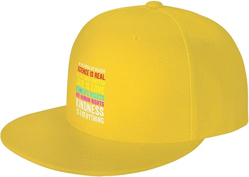 Pride Flag in This House We Believe Science is Real Black Lives Matter Baseball Hats for Men Dad Hat,Black