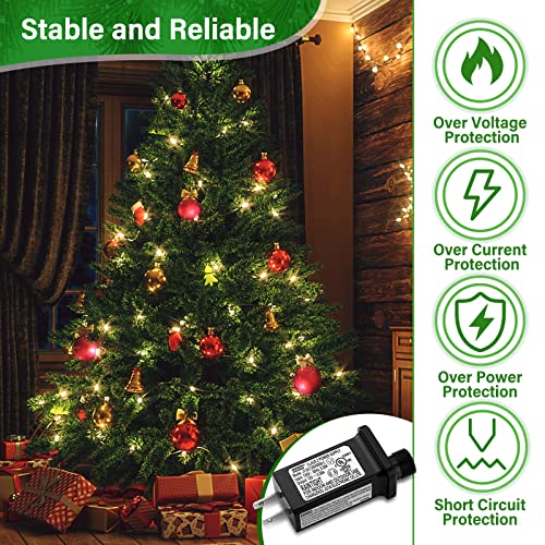 2 Pieces Led Transformer Replacement Class 2 Power Supply For Christmas String Light Inflatable Decorations Led Controller Ip44 Waterproof Low Voltage Transformer Us Power Adapter (12V6W 0.5A) #TOP3