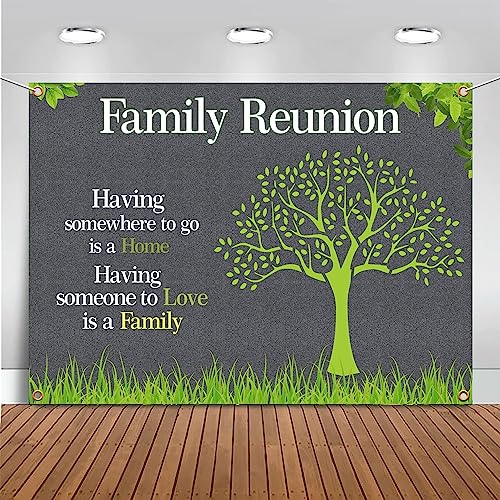 Family Reunion Backdrop Banner - Family Tree Photo Booth Props