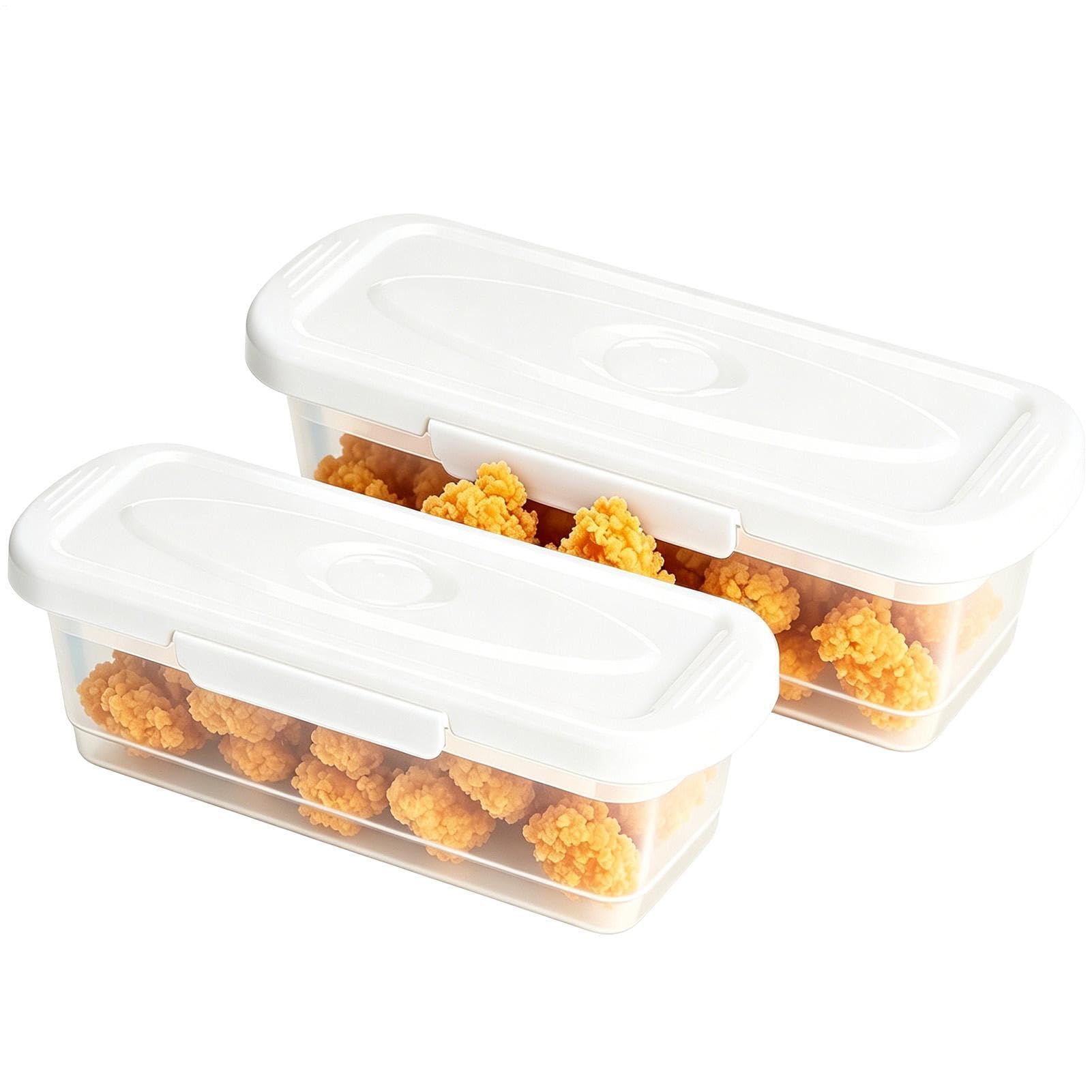 Generisch per panatura con coperchio, set di 2 utensili da cucina multifunzionali, contenitori per panare e agitare, per di pollo, anelli di cipolla, cucina, sala da pranzo e ristorante