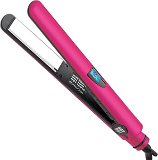 Hot Tools Pro Artist 1" Titanium Digital Flat Iron - One Pass Styling, Frizz-Free Shine, 450°F for All Hair Types