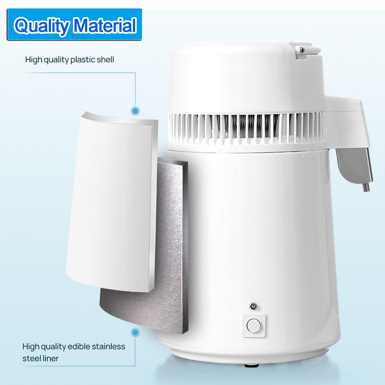 Máquina Destiladora De Agua De 4 litros, Destiladora De Agua Pura De 750W For Laboratorio, Encimera Doméstica, Oficinas, Clínica Dental