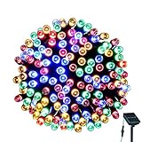 LOENDE Solar String Lights Outdoor, 72ft 200LED 8 Modes Waterproof Multi Color Decorative Lights Christmas Lights for Christmas Tree Indoor Outdoor Garden Party Wedding Decorations