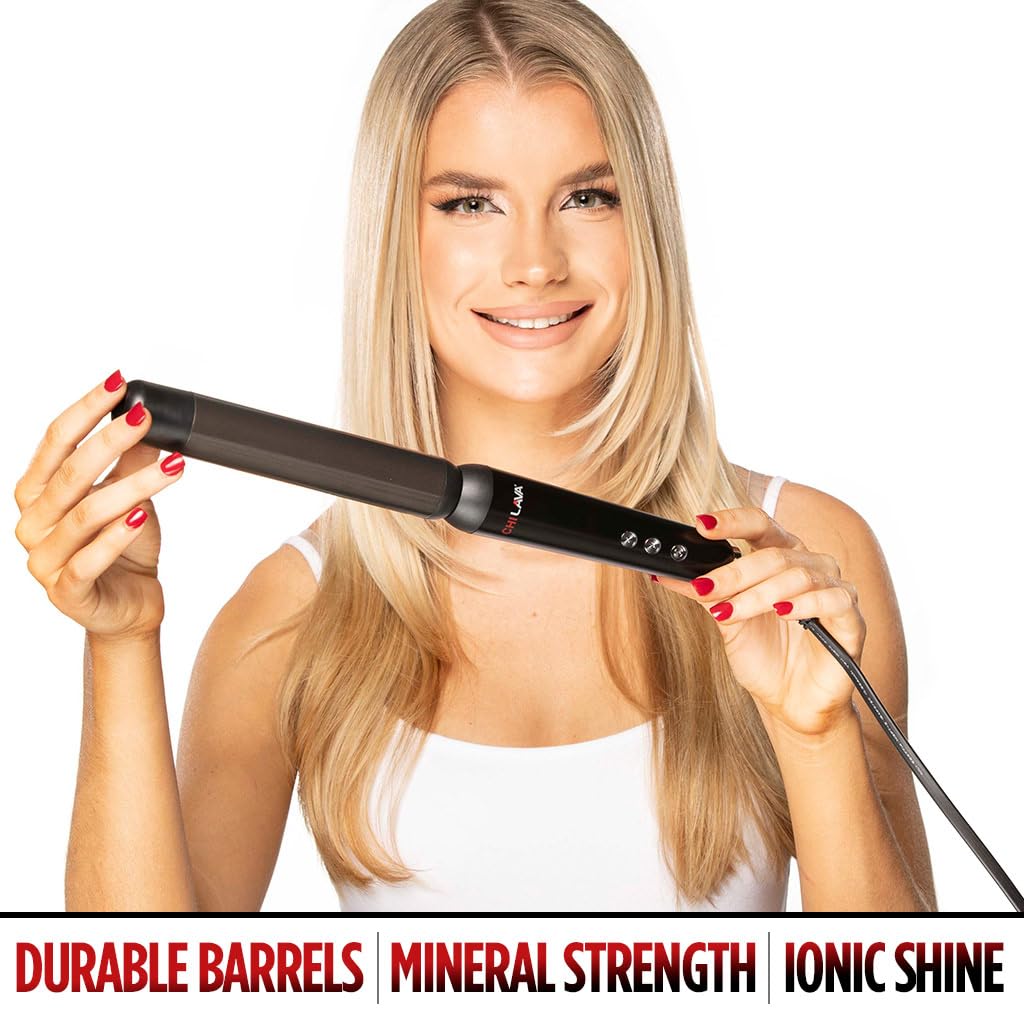CHI Lava Interchangeable Hairstyling Wand, Versatile Hair Wand for Creating A Variety of Styles, Lower Temperature