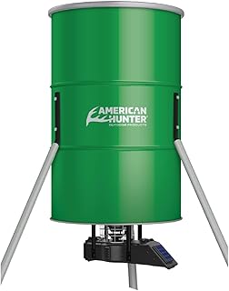 American Hunter WF 350 LB. Tripod Feeder w/Updated Sunslinger Kit, Black, AH-SS350