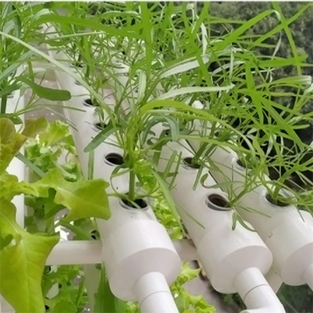 216 Sites - Kit de cultivo hidropónico de 4 capas, 24 tubos, sistema de cultivo hidropónico para verduras de hoja con bomba de agua para frutas, verduras, hierbas