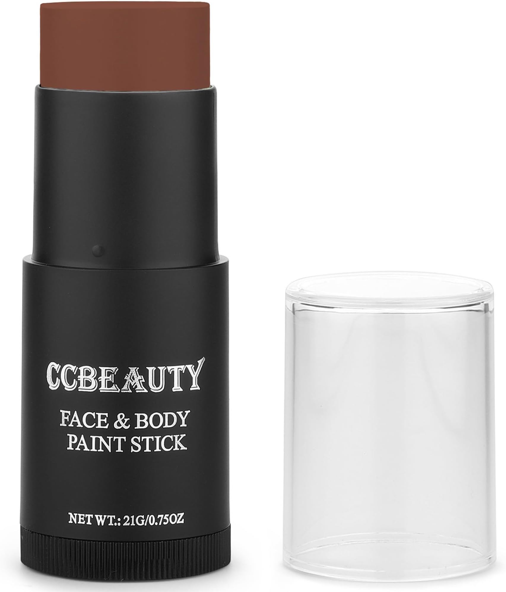 CCbeauty Brown Face Paint Stick,Face Painting Kit,Professional Oil Based Body Paint For Adults Kids,Non Toxic SFX Makeup Kit For Deer Elk Bear Halloween Costume Cosplay,Full Coverage Makeup Foundation