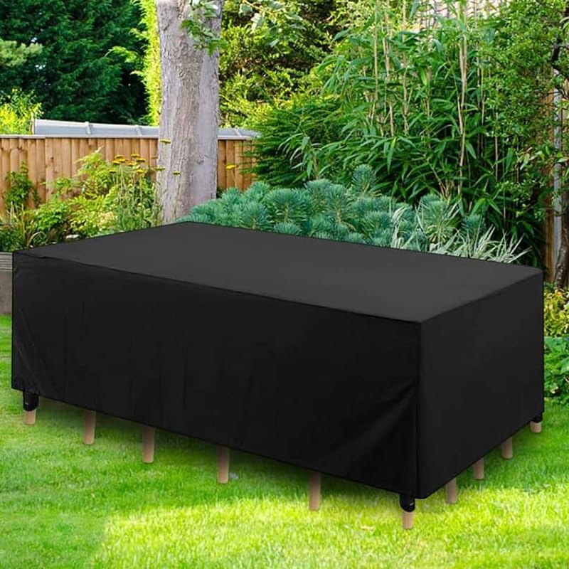 Wodoodporny futrzany pokrowiec na zewnątrz 175 x 165 x 70 cm, ochraniacz na stół ogrodowy i patio, wiatroszczelny, odporny na zimę, ciężki, na każdą pogodę, wybór ogrodnika