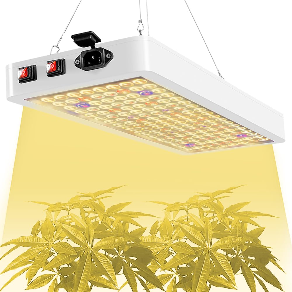Rosnek Vollspektrum LED Growlampe, LED Pflanzenlampe mit einstellbaren Seil Daisy Chain Funktion für Indoor Zuchtpflanzen Gemüse Gewächshaus Baumschule 2000W