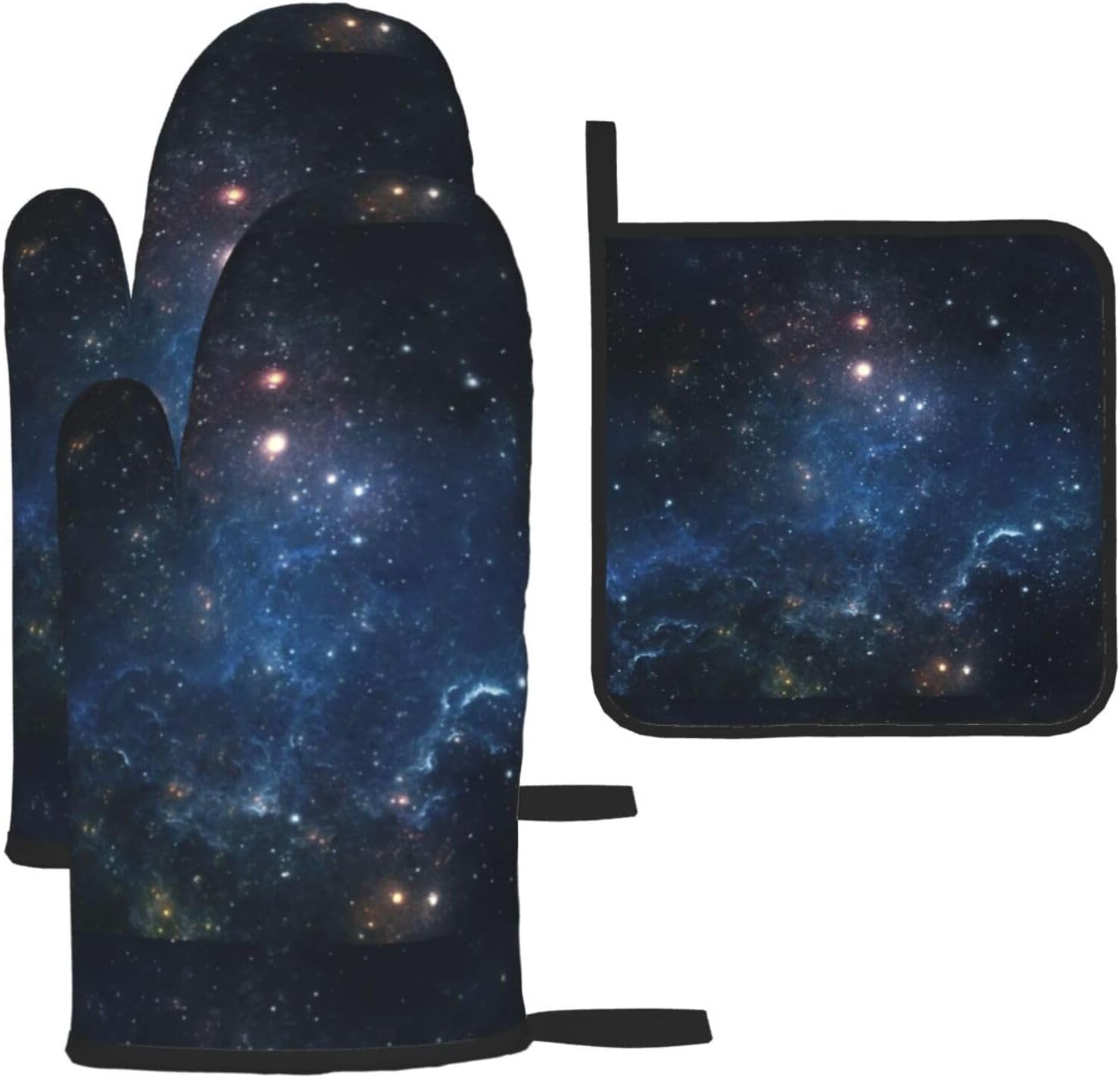 Galaxy Space. Print Heat Resistant Microwave Gloves, Used for Baking, Cooking, and Fashion Kitchen Essentials