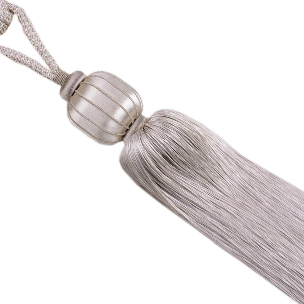 1 Pair Simple Curtain Rope Tiebacks Creative Tassels Curtain Tiebacks Curtain Tassel Holdbacks Buckle Curtain Tassel Rope (Light Coffee)