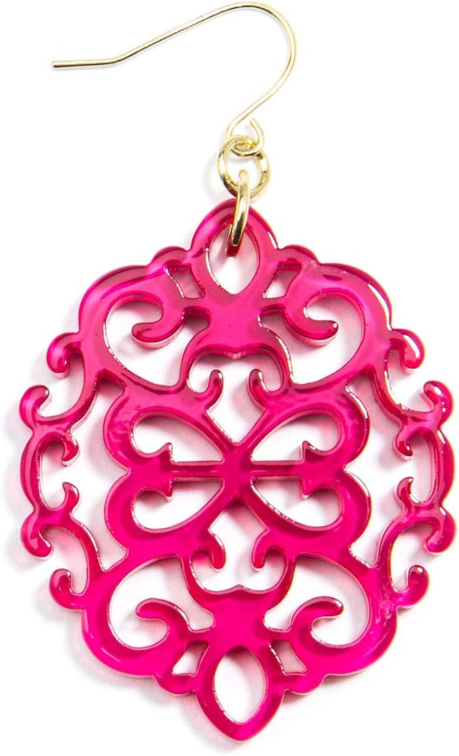 ZENZII Acrylic Resin Earrings for Women Girls Statement Geometric Modern Pattern Acetate Drop and Dangle Earrings Fashion Jewelry - Image 2