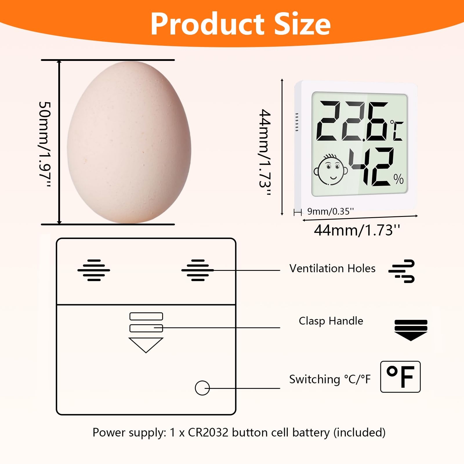 4 Mini Thermomètres-Hygromètres LCD - Mesure Température & Humidité - Pour Chambre Bébé, Salon, Serre - 14