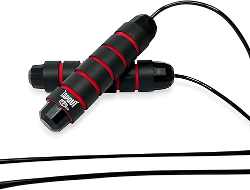Miniatura 2 de Tapout Cuerda de saltar con peso, longitud ajustable para entrenamiento de cuerpo completo, agarre duradero y cómodo para cardio, entrenamiento de