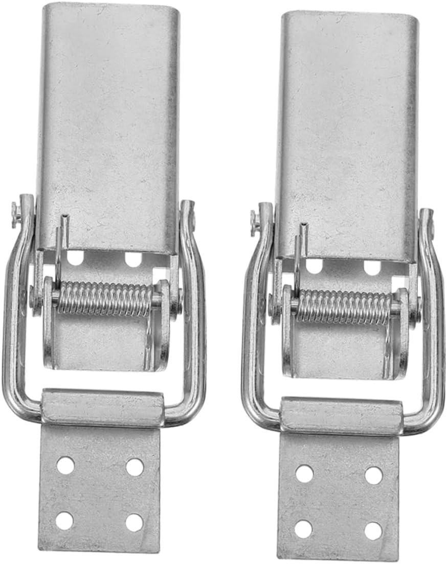 Healifty 2Pcs Heavy Duty Spring Loaded Latch for Truck and Trailer Security Effortless Installation and Comprehensive Hardware for Cargo Compartments
