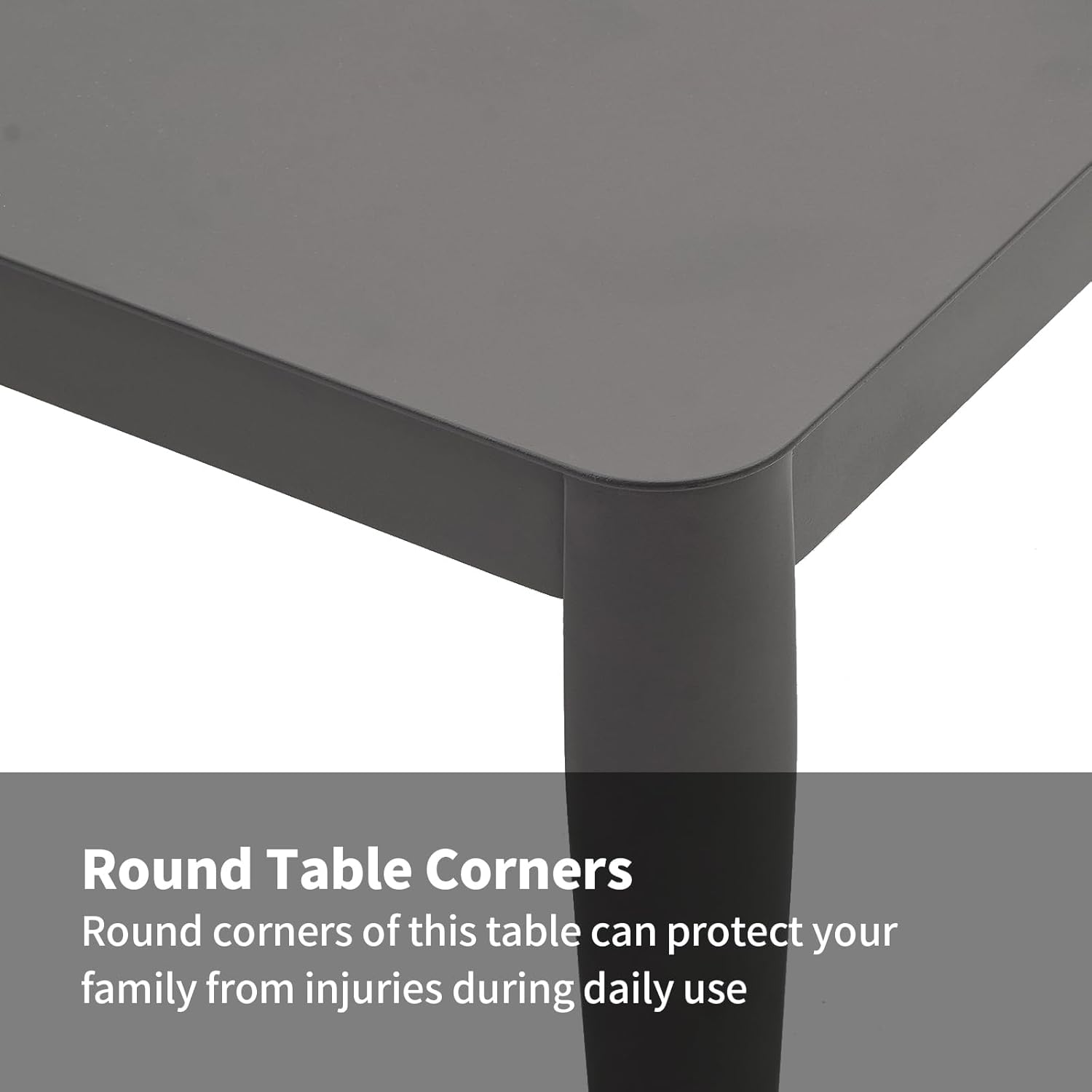 Patio Coffee Table Rectangle Outdoor Coffee Table for Outside All-Weather Aluminum Outdoor Coffee Tables for Balcony Garden Lawn, Grey