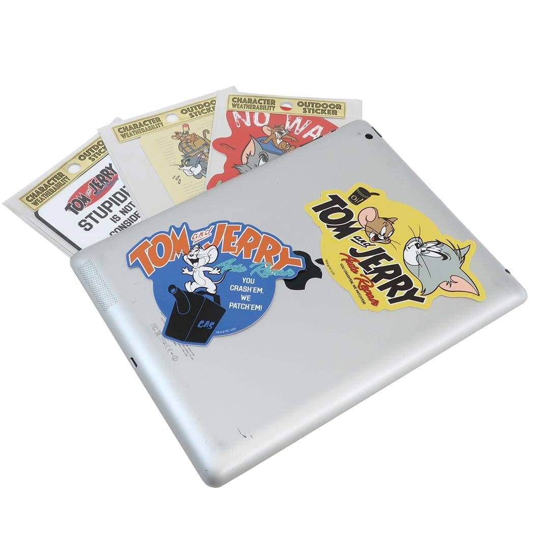 Amazon | トムとジェリー[ビッグシール]アウトドアステッカー/フェイス