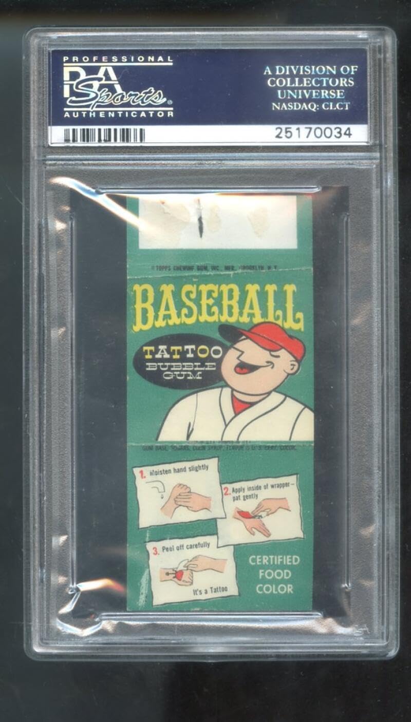 1960 Topps Tattoos Tattoo Glen Hobbie PSA 1 Graded Baseball Card MLB
