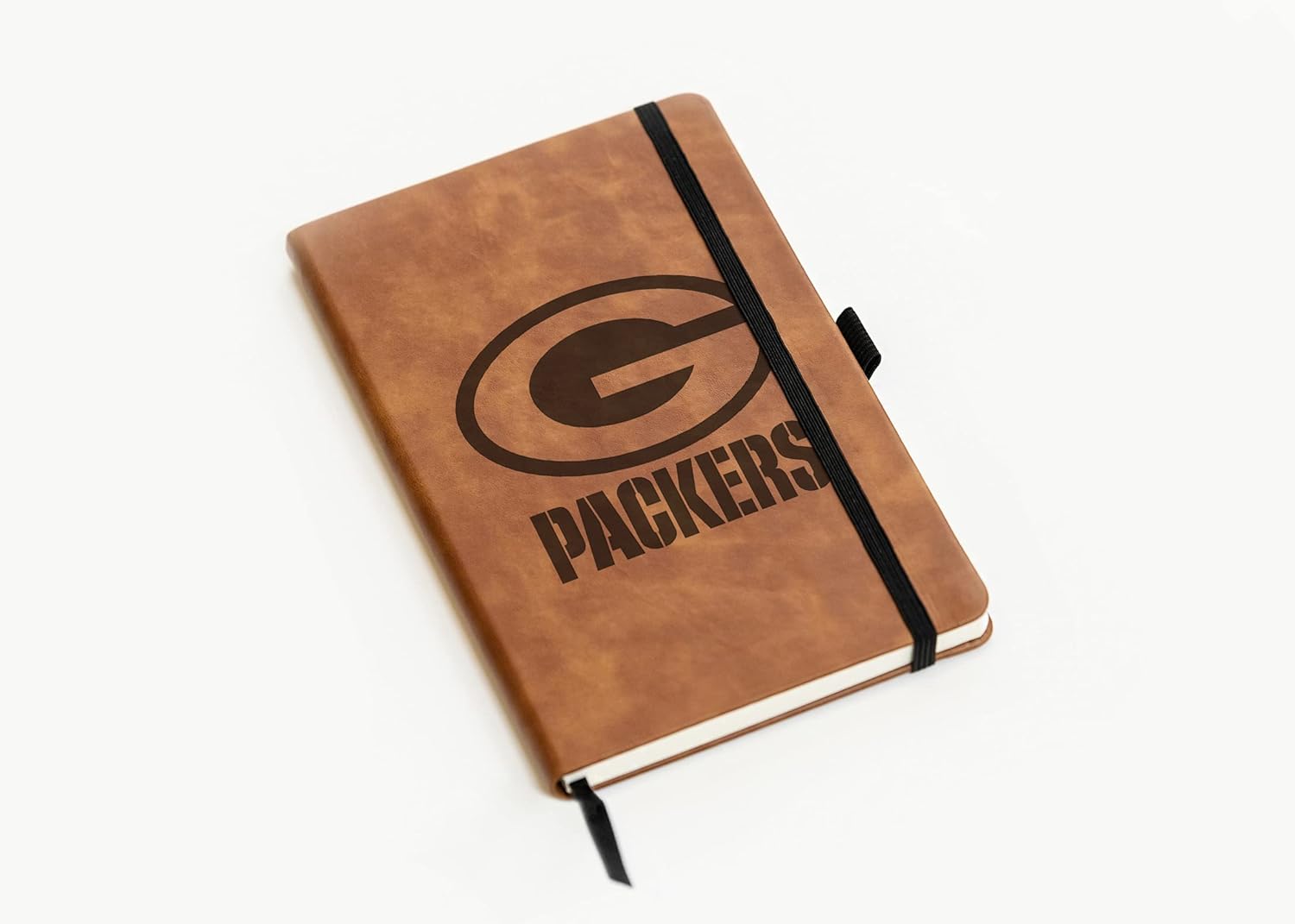 Rico Industries NFL Football Green Bay Packers Brown - Primary Laser Engraved Small Notepad