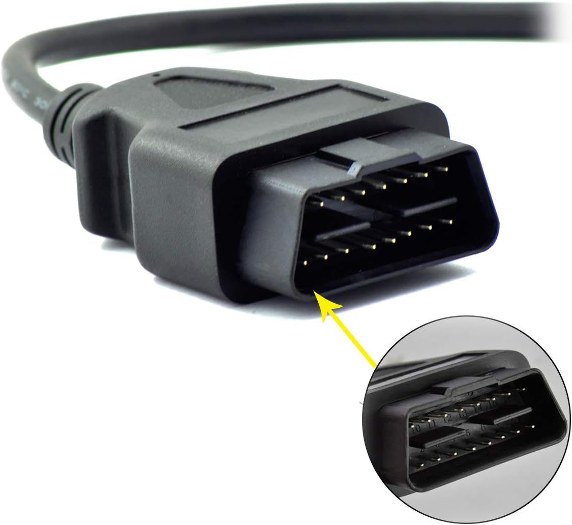 OBD2 16 Pin Female Connector Cable - K Line CAN Jumper DIY For Car Diagnostic