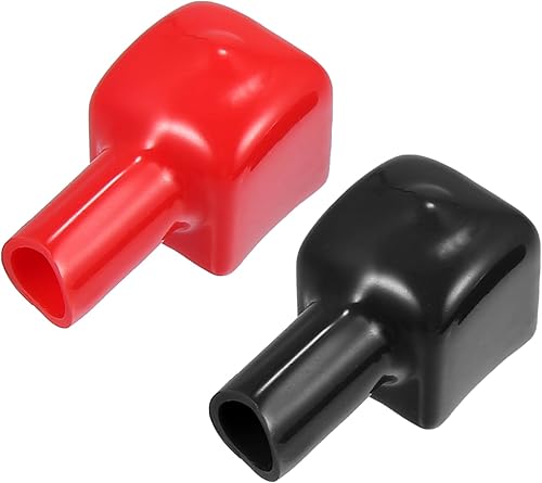 1 par de cubiertas de aislamiento para terminales de batería, 0.276 in, 0.28 pulgadas, protección universal para motocicleta, camión, marino, PVC,