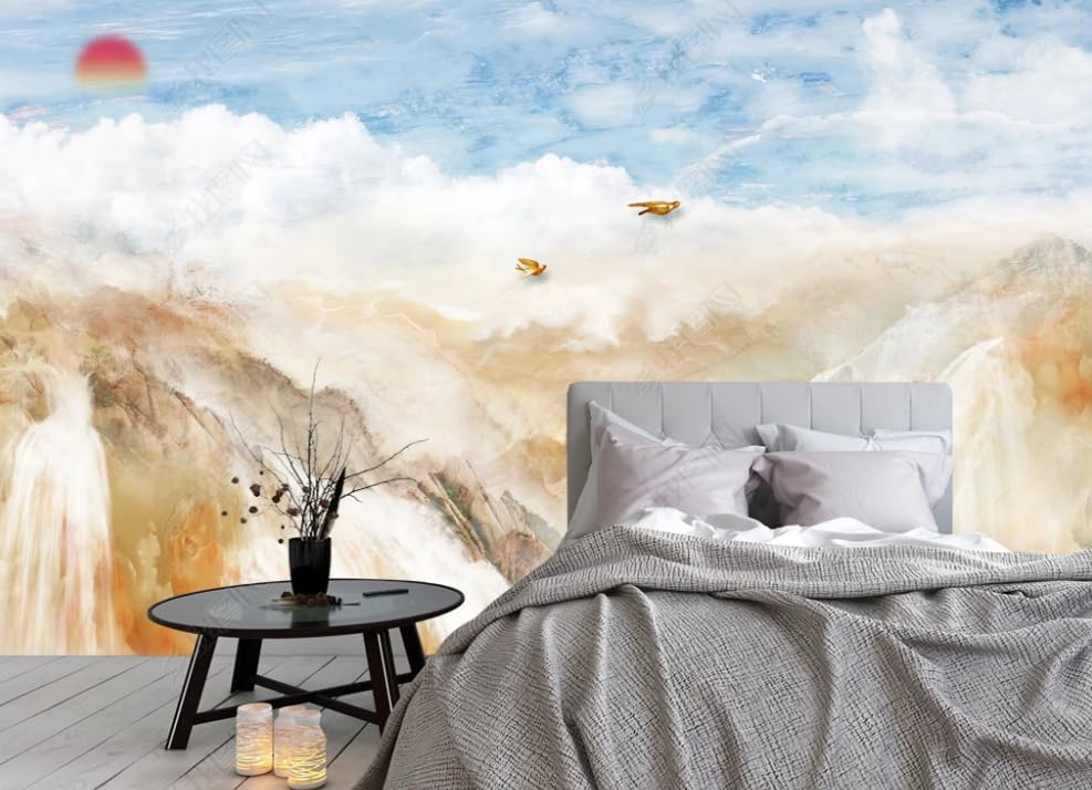 Papier peint intissé paysage pour masquer les défauts d'un grand mur