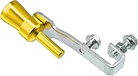 Vista 6 de X AUTOHAUX Silenciador de escape de sonido turbo universal de aleación de aluminio tamaño S, silbato para coche, tono dorado, 5 uds