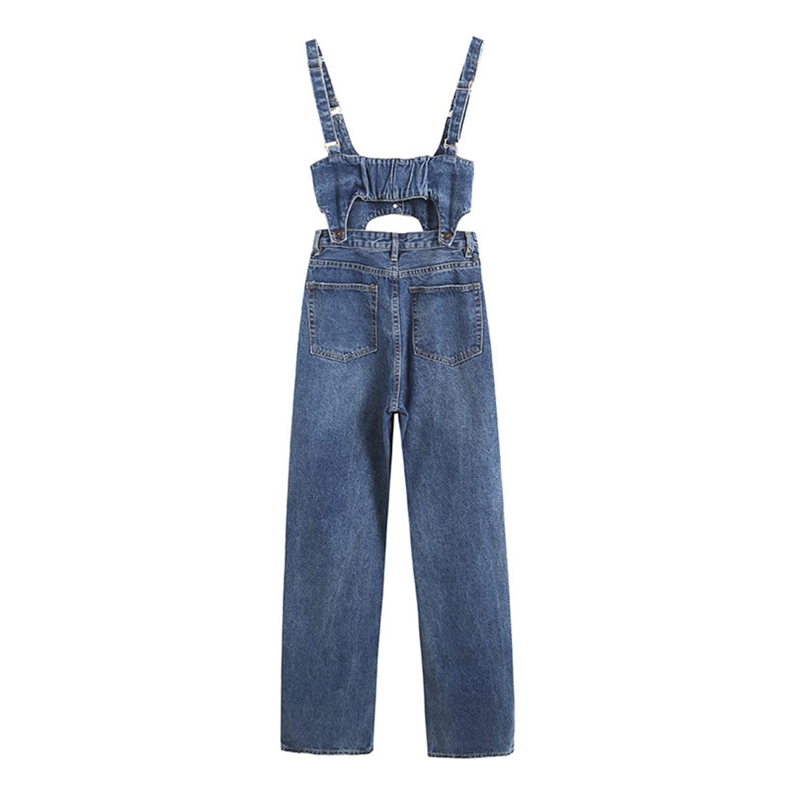 Amazon.co.jp: レディースサロペット 女性のオールマッチルーズ 