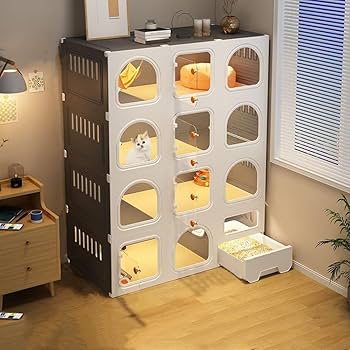 Amazon.co.jp: Sariny猫のケージ 猫の別荘 大型猫用ケージ 多頭