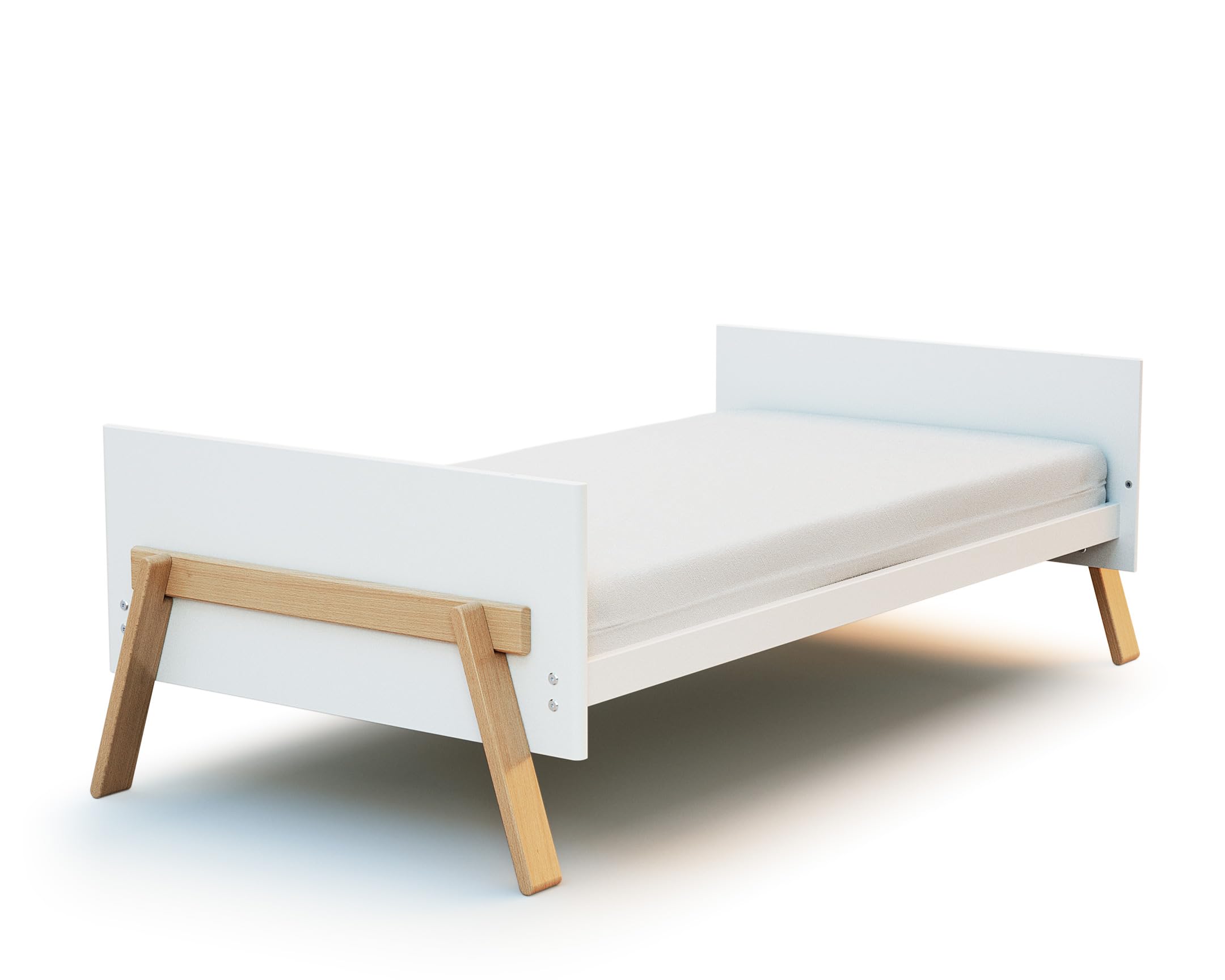 Cameretta completa evolutiva bambini CANAILLE Bianco Faggio natural 70 x 140