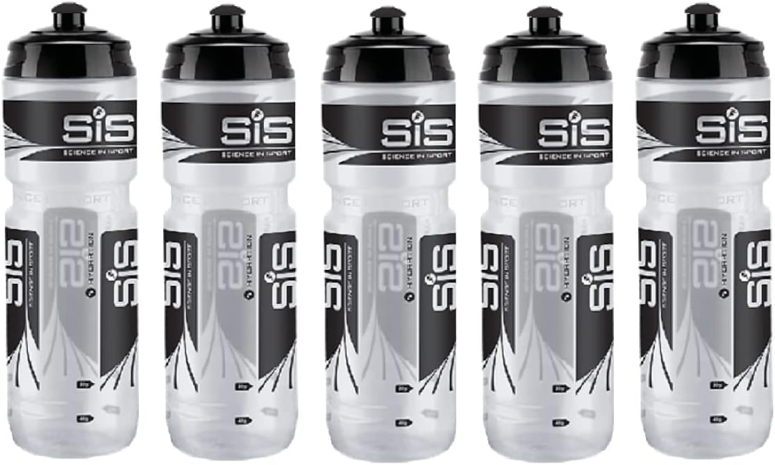 2022 SIS 800ml Sports Fitness Running Cycling Water Bottle (Qty5, Clear)