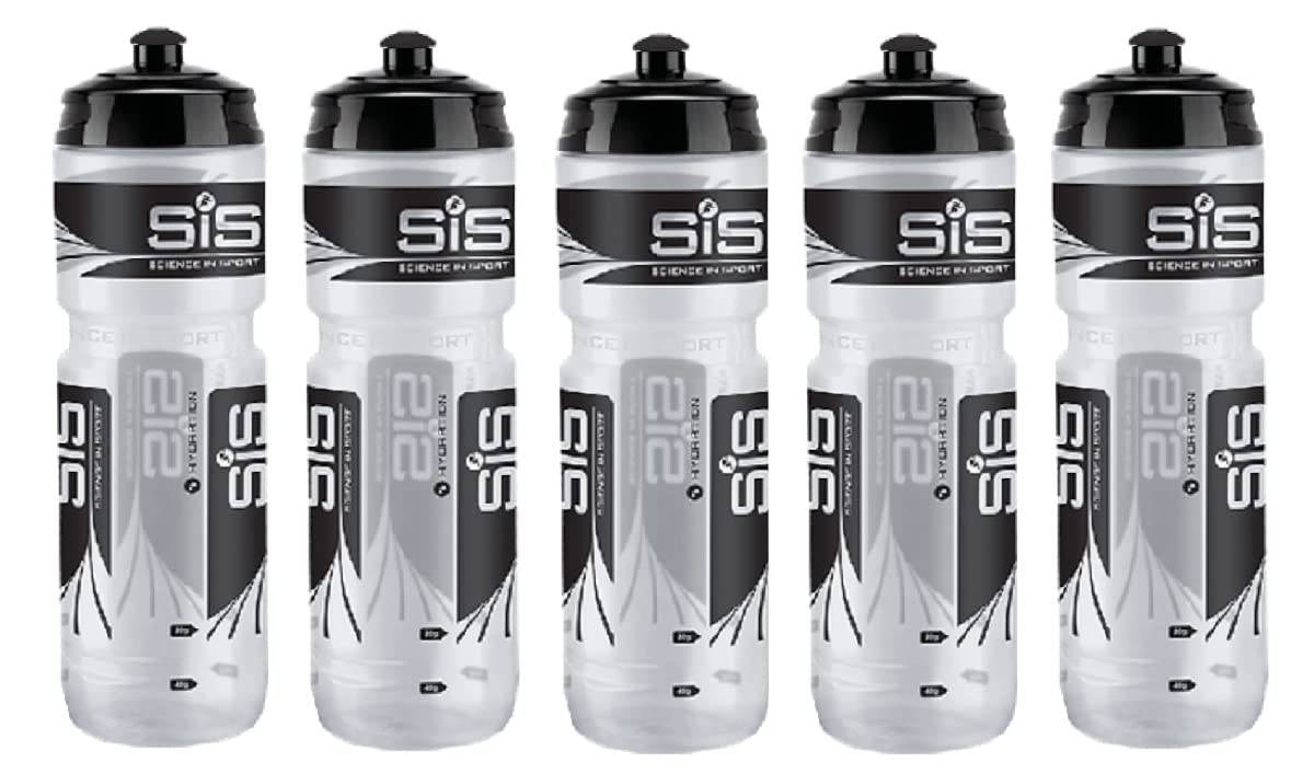 2022 SIS 800ml Sports Fitness Running Cycling Water Bottle (Qty5, Clear)
