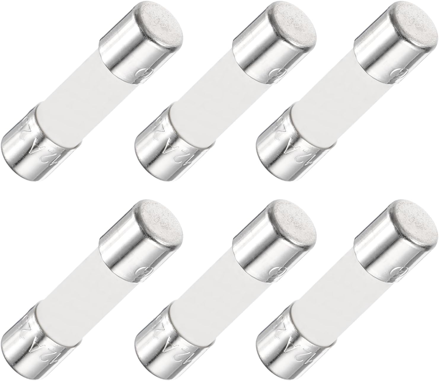MECCANIXITY 6Pcs Time Delay Fuse Ceramic Fuses Tube 5mm x 20mm 250V 0.2A Slow Blow Fuse Repair Circuit Boards,Lighting Equipment, Instrumentation,Home Appliance