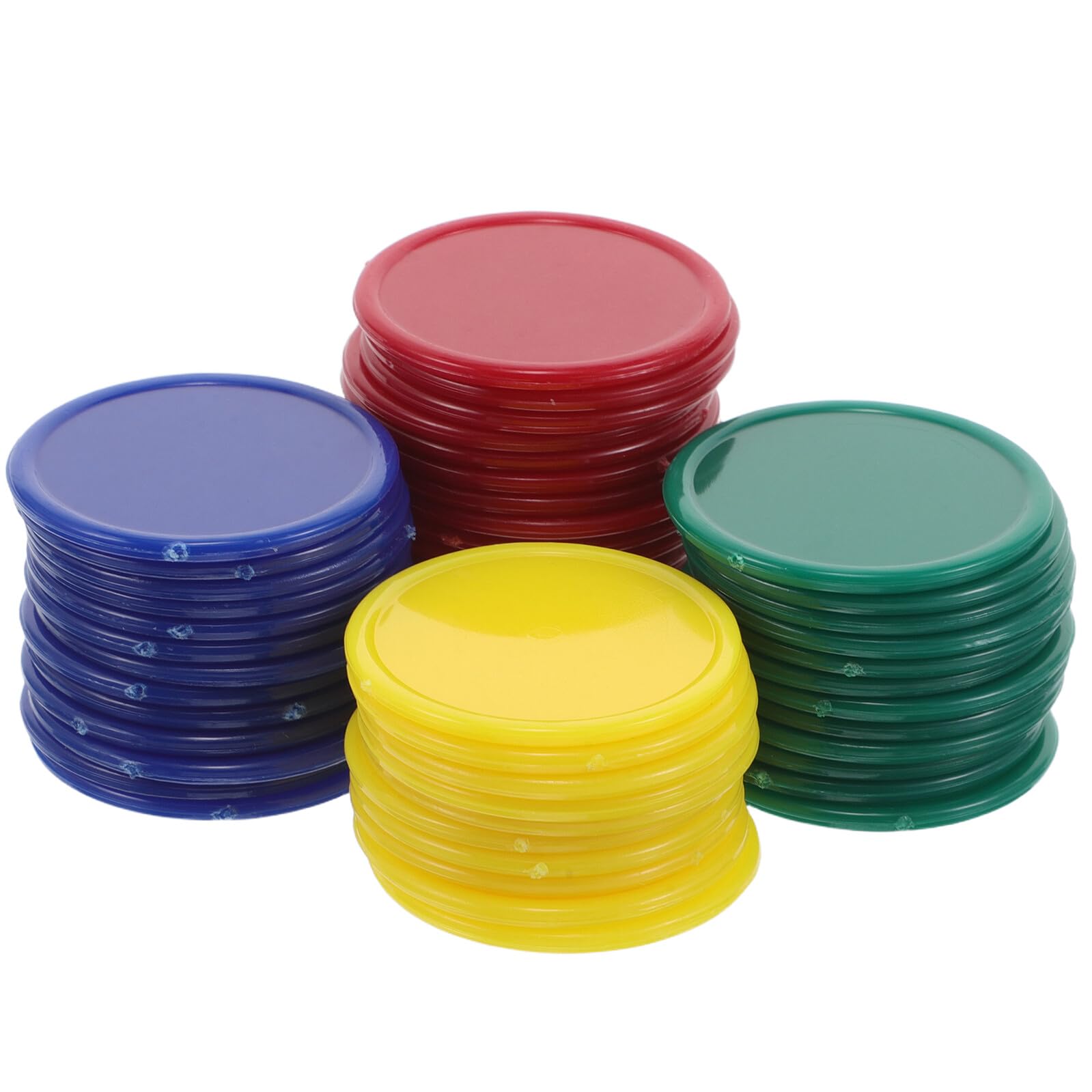 UKCOCO Transparente Kunststoff Bingo Chips 38mm 160 Stück Blanko Spielchips für Lernspiele Mathematik im Klassenzimmer Zählmarker für Gruppen Familienspiele
